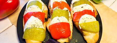 багет с моцареллой и перцем. Шаг 5