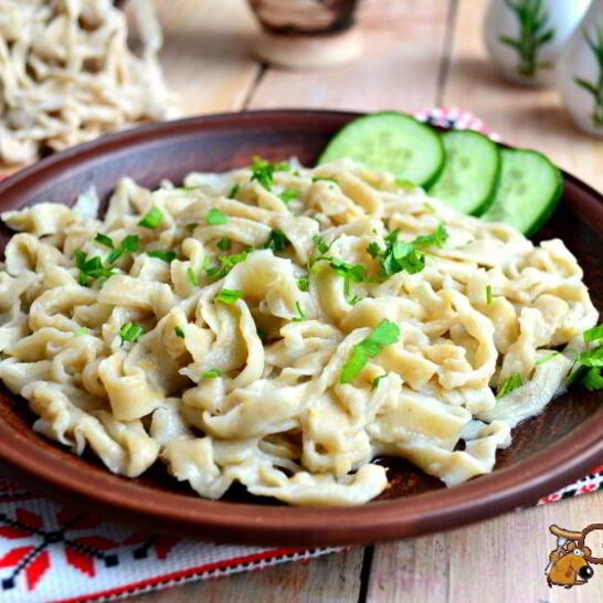 Рецепт домашней лапши из теста с ячменными отрубями в хлебопечке