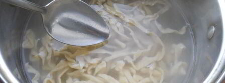 домашняя лапша из теста с ячменными отрубями в хлебопечке. Шаг 7