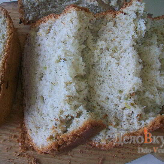 Рецепт хлеба белого с чесноком и зеленью
