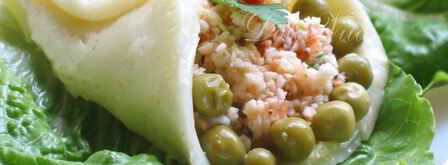 конвертики из сыра с салатом на здоровье. Шаг 5