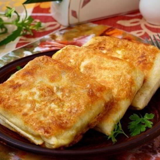 Рецепт горячего лаваша с сыром