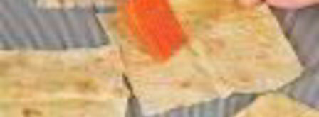 конвертики из лаваша с грушами и шоколадом. Шаг 4