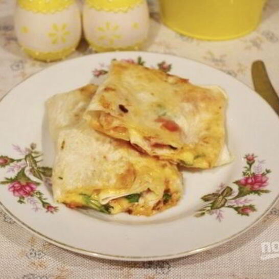 Рецепт лаваша с начинкой, жаренный на сковороде