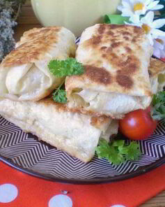 Лаваш с рисом и яйцом