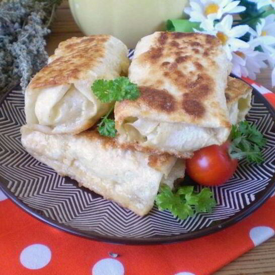 Рецепт лаваша с рисом и яйцом