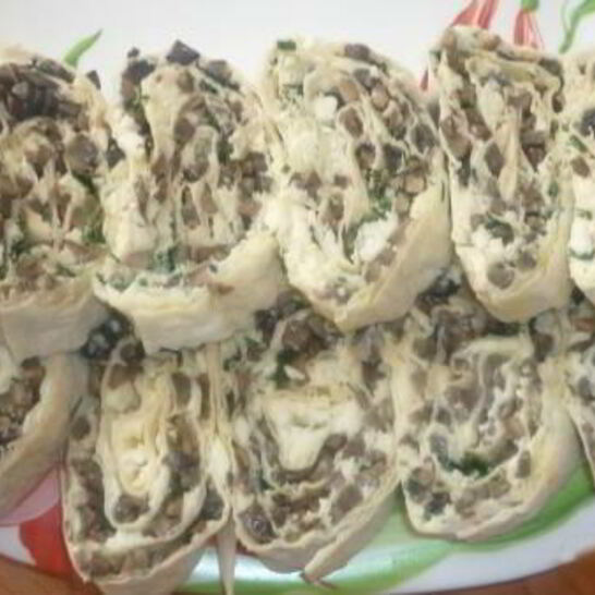 Рецепт лаваша с шампиньонами и сыром