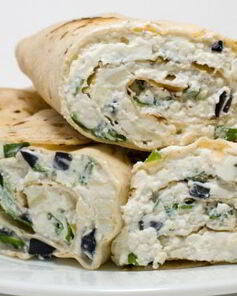 Лаваш с творогом и зеленью