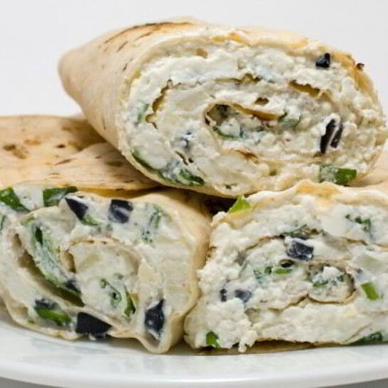 Рецепт лаваша с творогом и зеленью