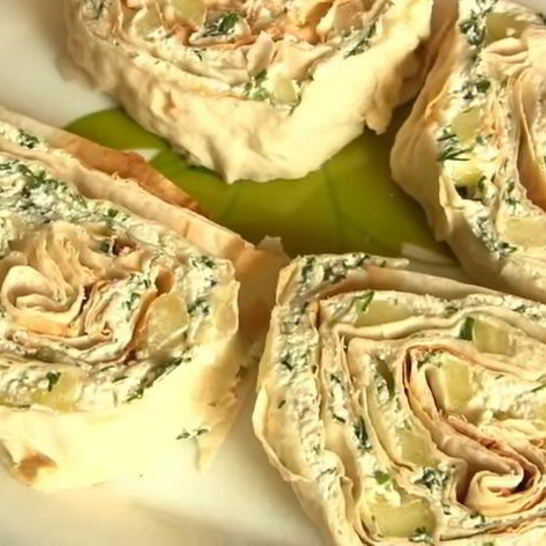 Рецепт рулетиков из лаваша