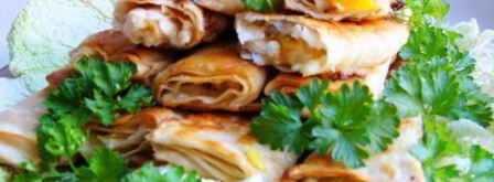 трубочки из лаваша с начинкой. Шаг 17