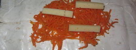 закуска из лаваша и корейской морковки. Шаг 4