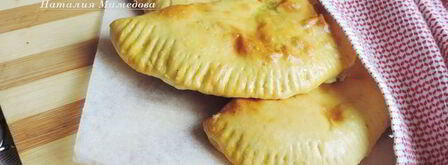 духовые лепешки с сырно-творожной начинкой. Шаг 9