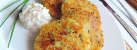 картофельно-творожные лепешки с зеленью. Шаг 6