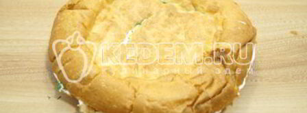 лепешка с сыром и зеленью. Шаг 6