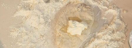 лепешка со свиным паштетом и сладкими овощами. Шаг 3