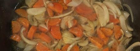 лепешка со свиным паштетом и сладкими овощами. Шаг 4