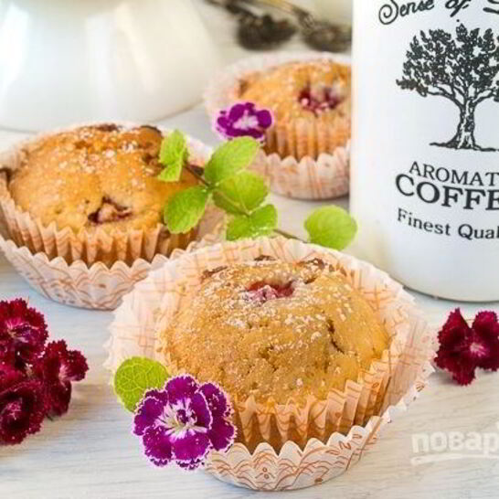 Рецепт клубничного маффина