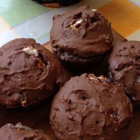 Рецепт шоколадных маффинов из гречневой муки с бананами