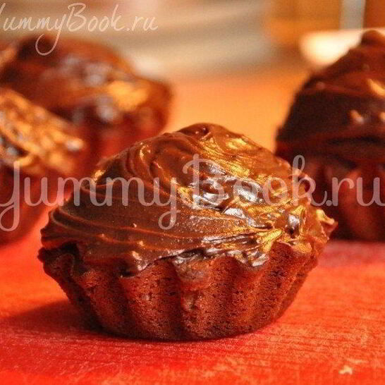 Рецепт шоколадных маффинов с кремом