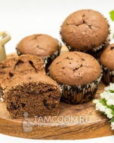 Шоколадные маффины с шоколадными каплями