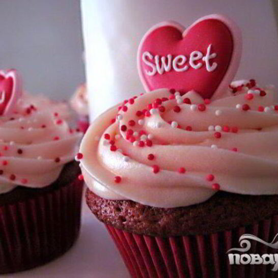 Рецепт шоколадных маффинов со сливочной глазурью