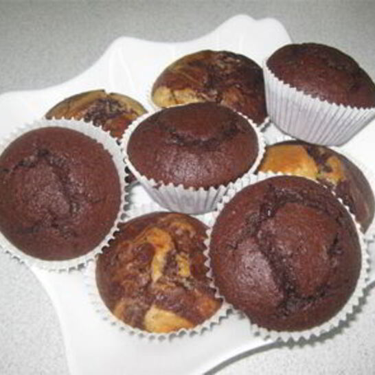 Рецепт цветущих пестрых маффинов