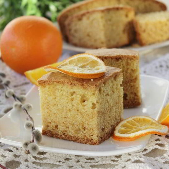 Рецепт постного апельсинового манника