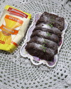 Постный шоколадный манник с миндалем