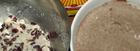 постный шоколадный манник с вяленой клюквой. Шаг 5