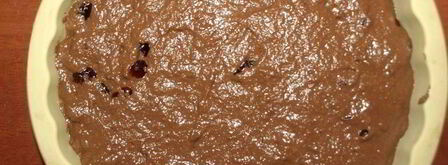 постный шоколадный манник с вяленой клюквой. Шаг 7