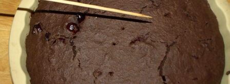 постный шоколадный манник с вяленой клюквой. Шаг 8