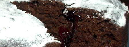 постный шоколадный манник с вяленой клюквой. Шаг 10