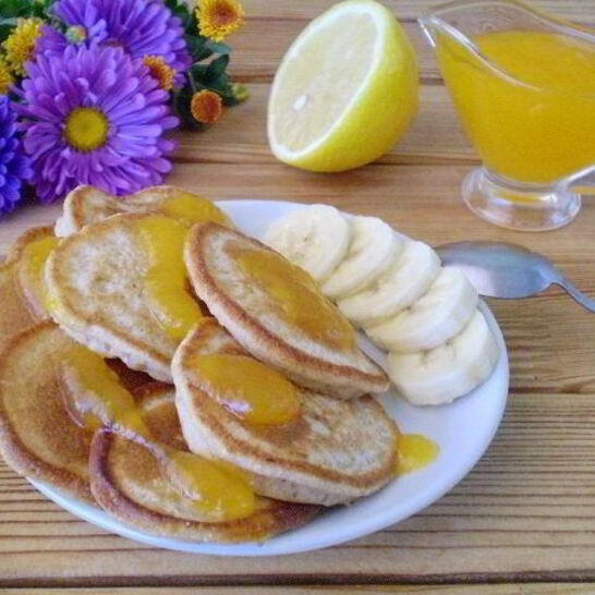 Рецепт гречневых оладий с бананом