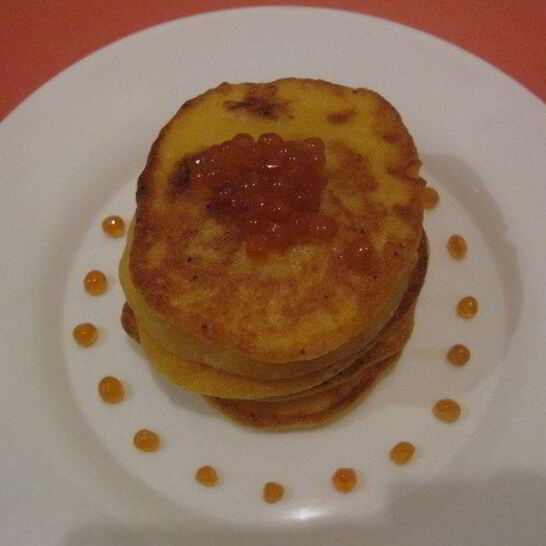 Рецепт оладий из икры