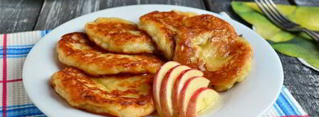 оладьи на сметане с яблоками. Шаг 7