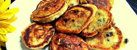 оладьи с черникой и шоколадом. Шаг 11