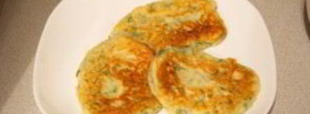 оладьи с сыром и зеленью. Шаг 5