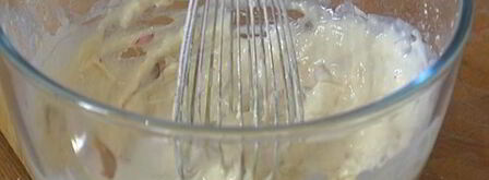 сырные оладьи с беконом и помидорами. Шаг 7