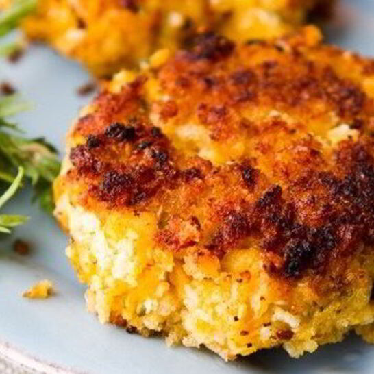 Рецепт тыквенных оладий с луком и чесноком
