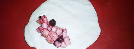 ложное слоеное тесто и рогалики с яблоками из него. Шаг 7