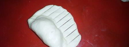 ложное слоеное тесто и рогалики с яблоками из него. Шаг 8