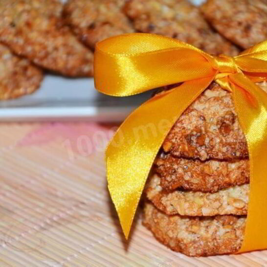 Рецепт орехового печенья без муки