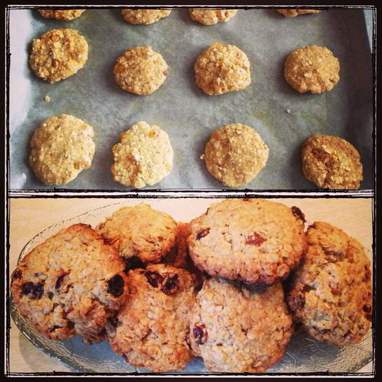 Рецепт овсяного печенья с изюмом и корицей