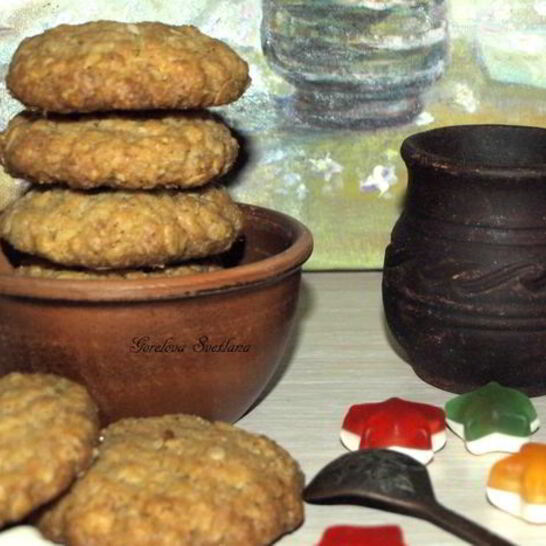 Рецепт овсяного печенья с кокосовой стружкой и медом