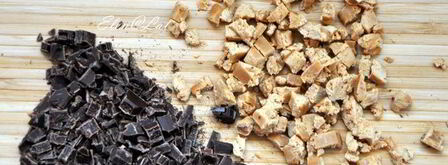 печенье без яиц с шоколадом, ирисками и апельсиновой цедрой. Шаг 3