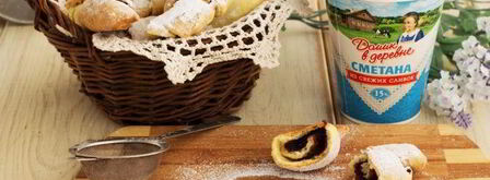 рогалики с джемом на сметане. Шаг 7