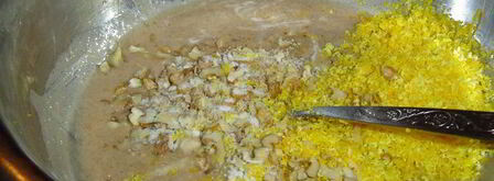 рождественское печенье с медом и орехами меломакарона. Шаг 3