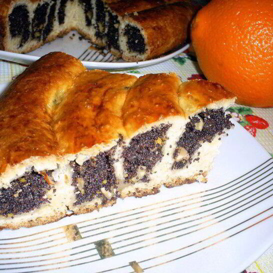 Рецепт макового пирога-спиральки