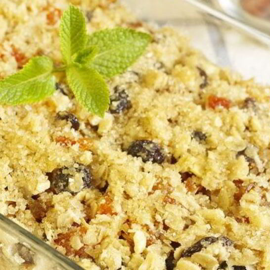 Рецепт овсяного пирога с фундуком